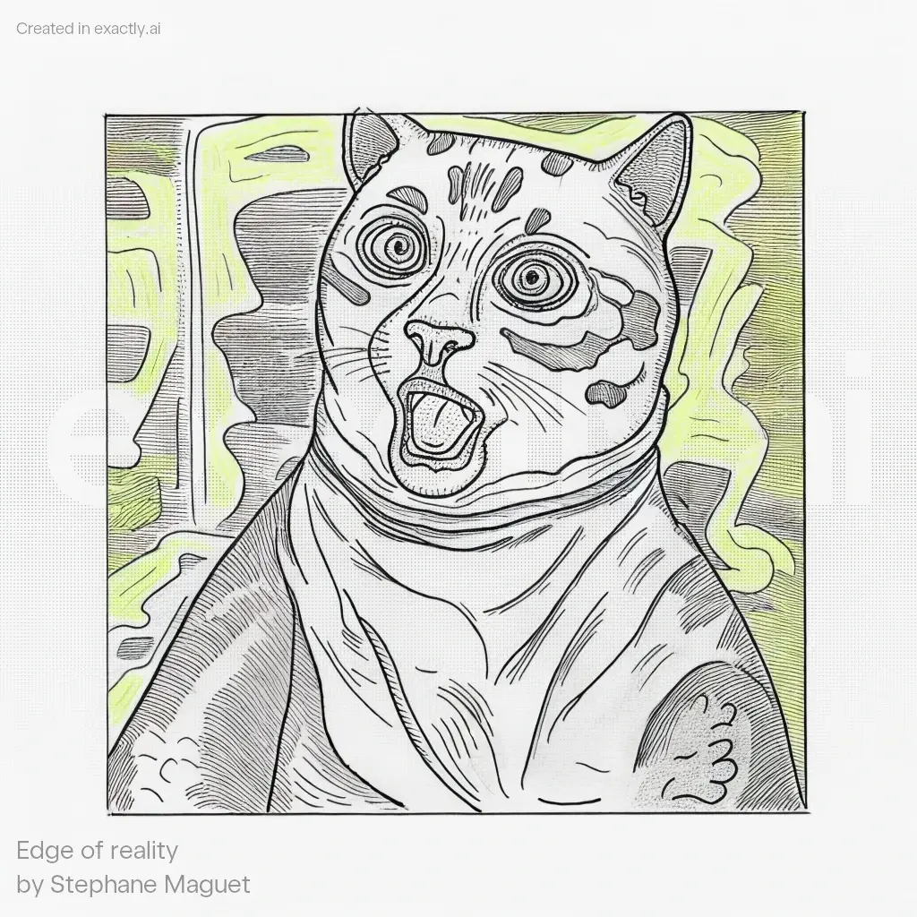 Cat with human face created with Edge of reality by Stephane Maguet