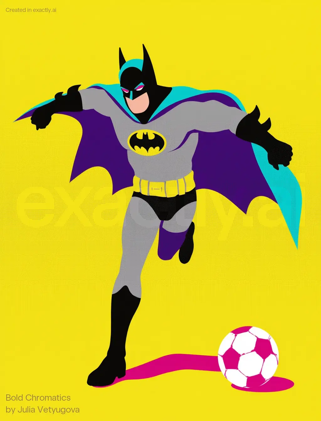 Superhero Soccer created with Bold Chromatics by Julia Vetyugova