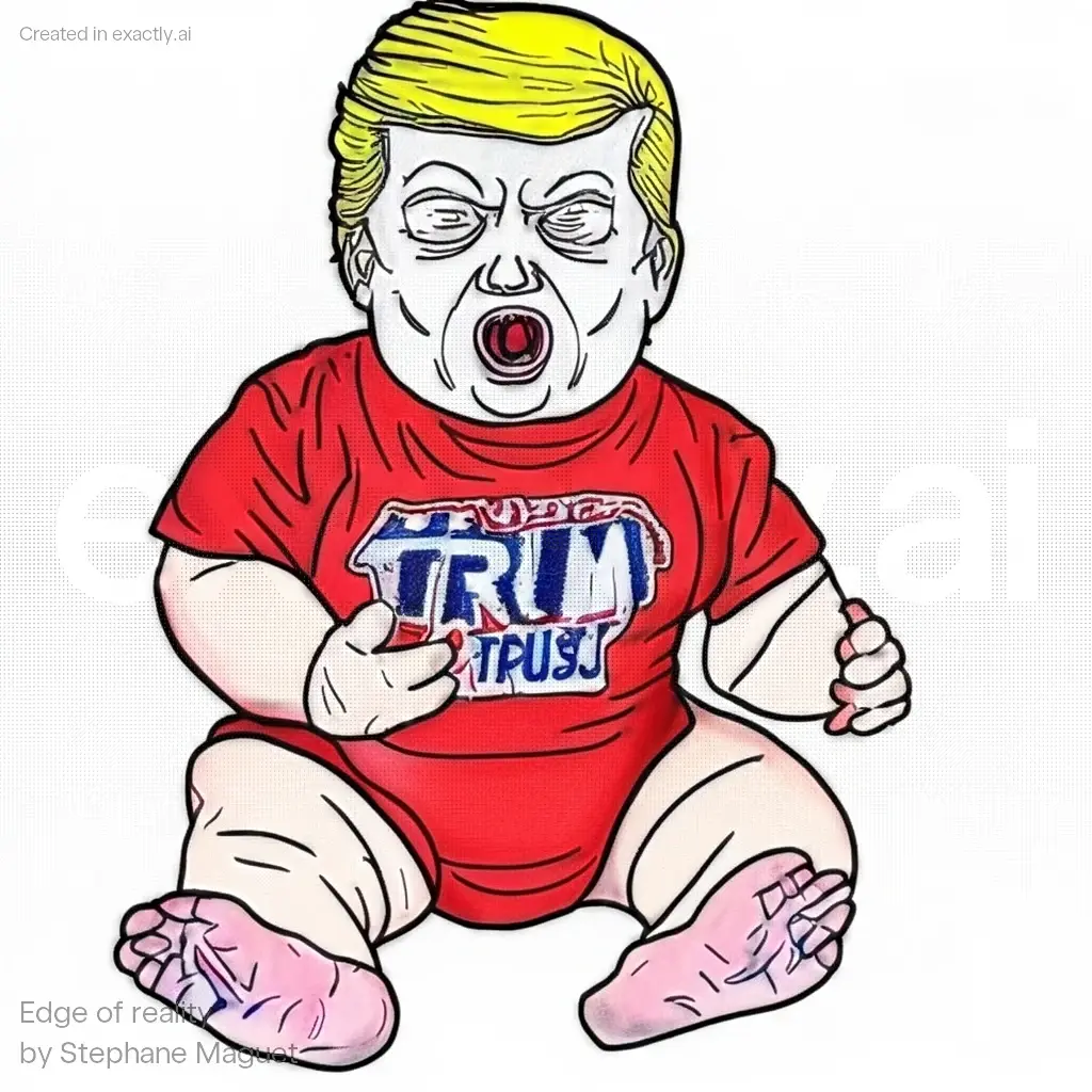 Trump baby created with Edge of reality by Stephane Maguet
