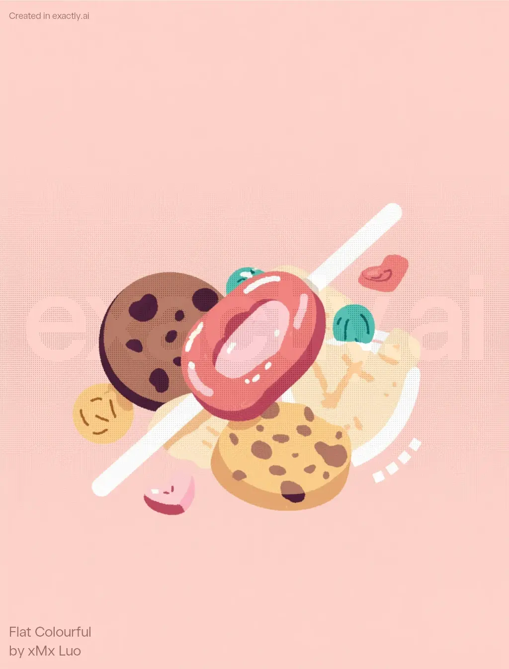 Whimsical Dessert Delight created with Flat Colourful by xMx Luo