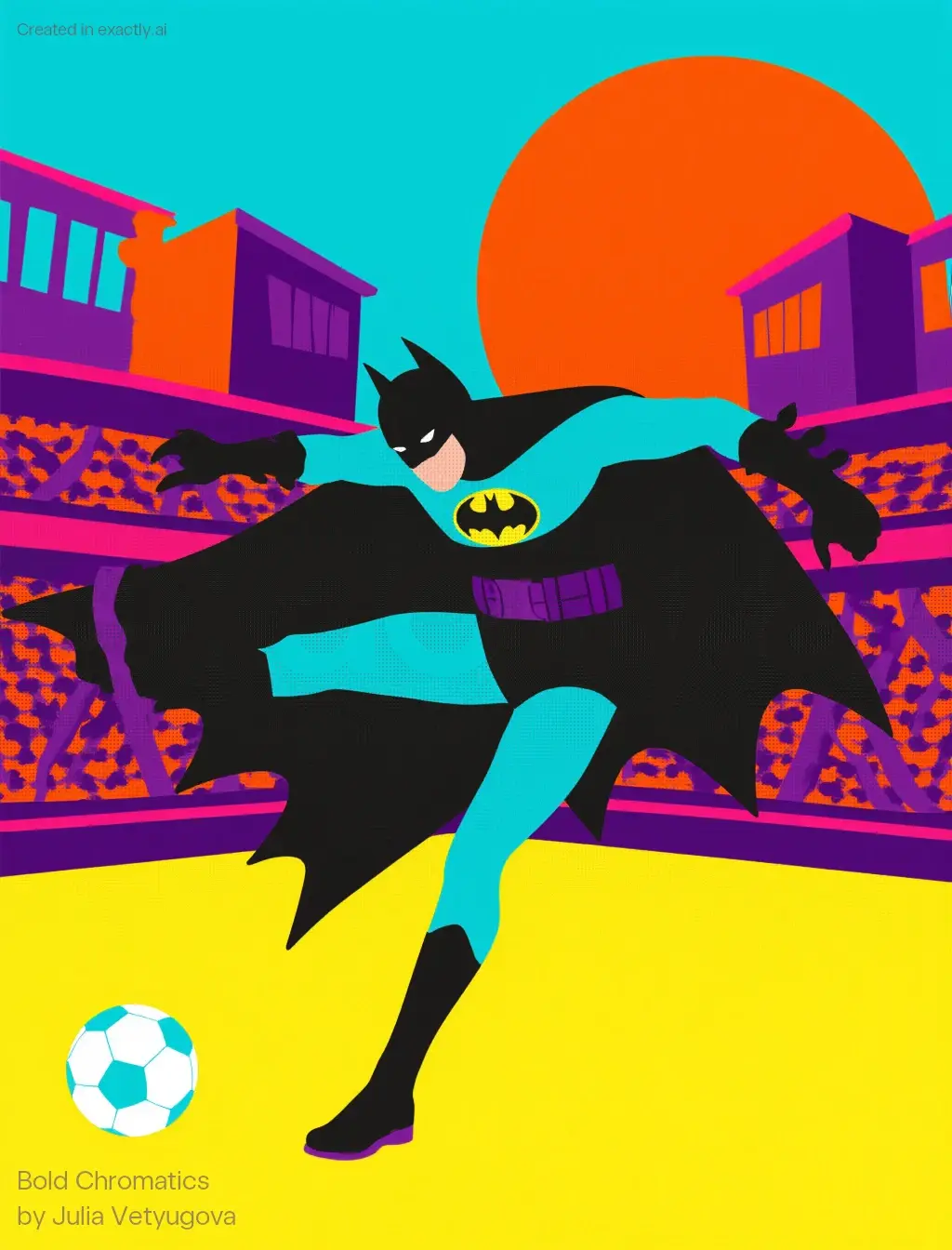 Superhero Soccer created with Bold Chromatics by Julia Vetyugova