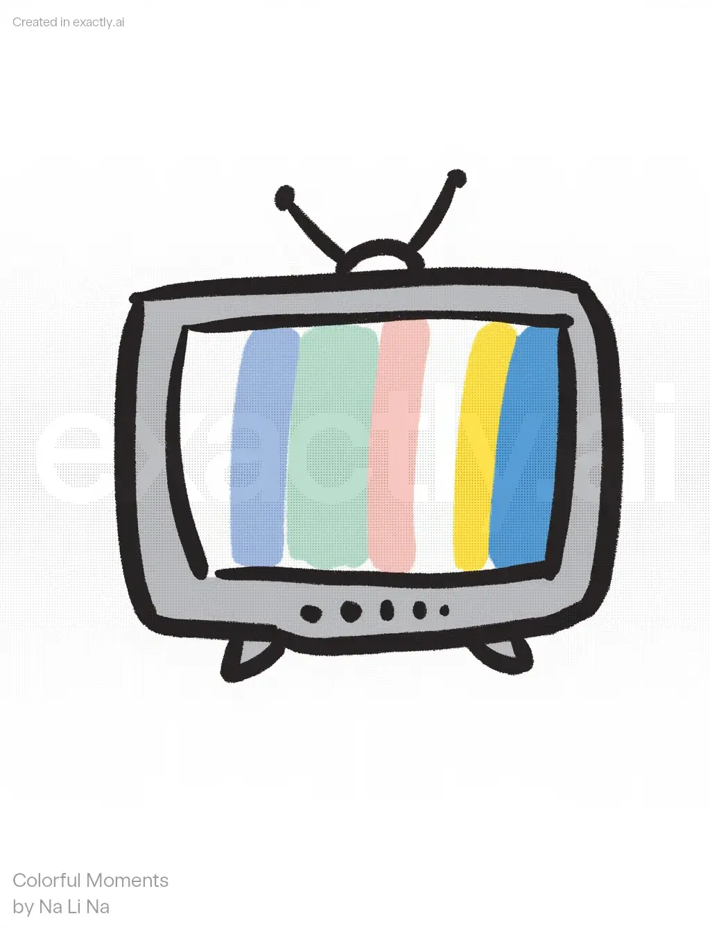 Simple TV Drawing created with Colorful Moments by Na Li Na