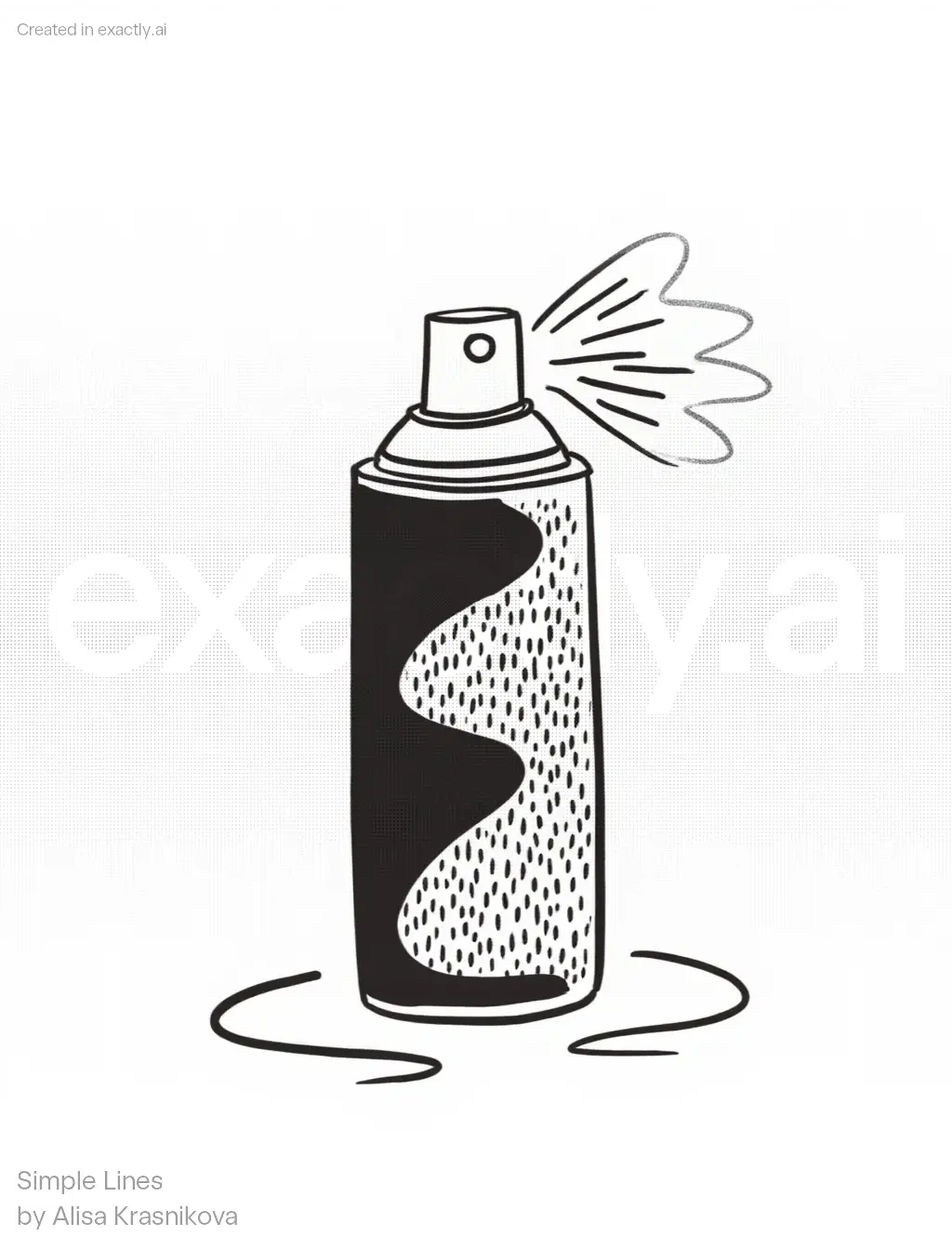 Spray Paint Can created with Simple Lines by Alisa Krasnikova