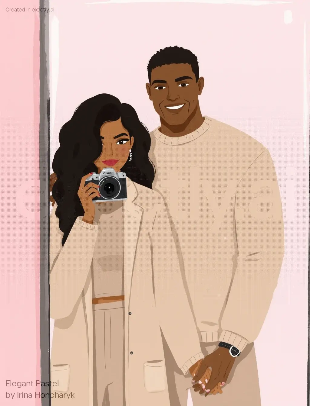 Couple's Mirror Selfie created with Elegant Pastel by Irina Honcharyk