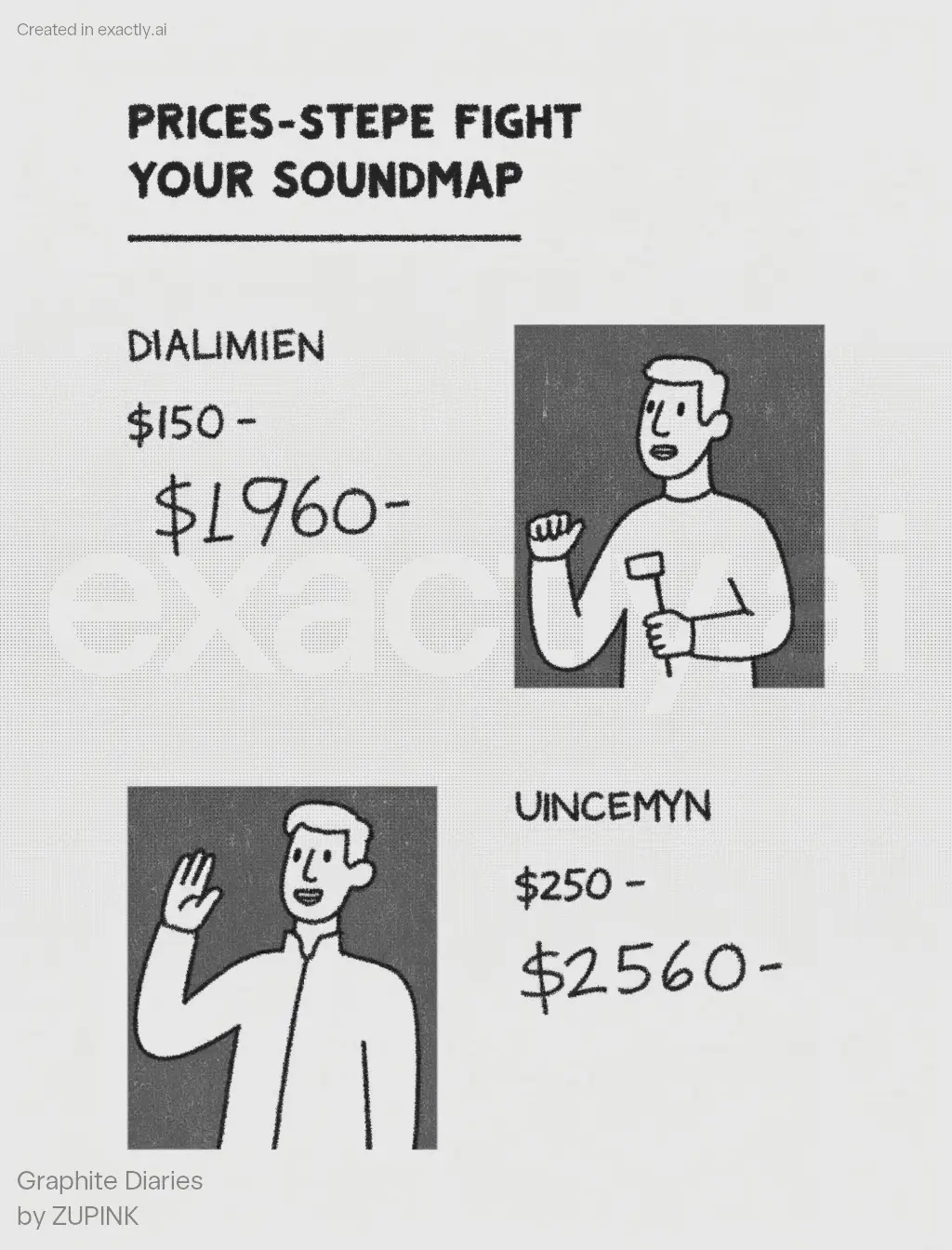 Soundmap Pricing Chart created with Graphite Diaries by ZUPINK