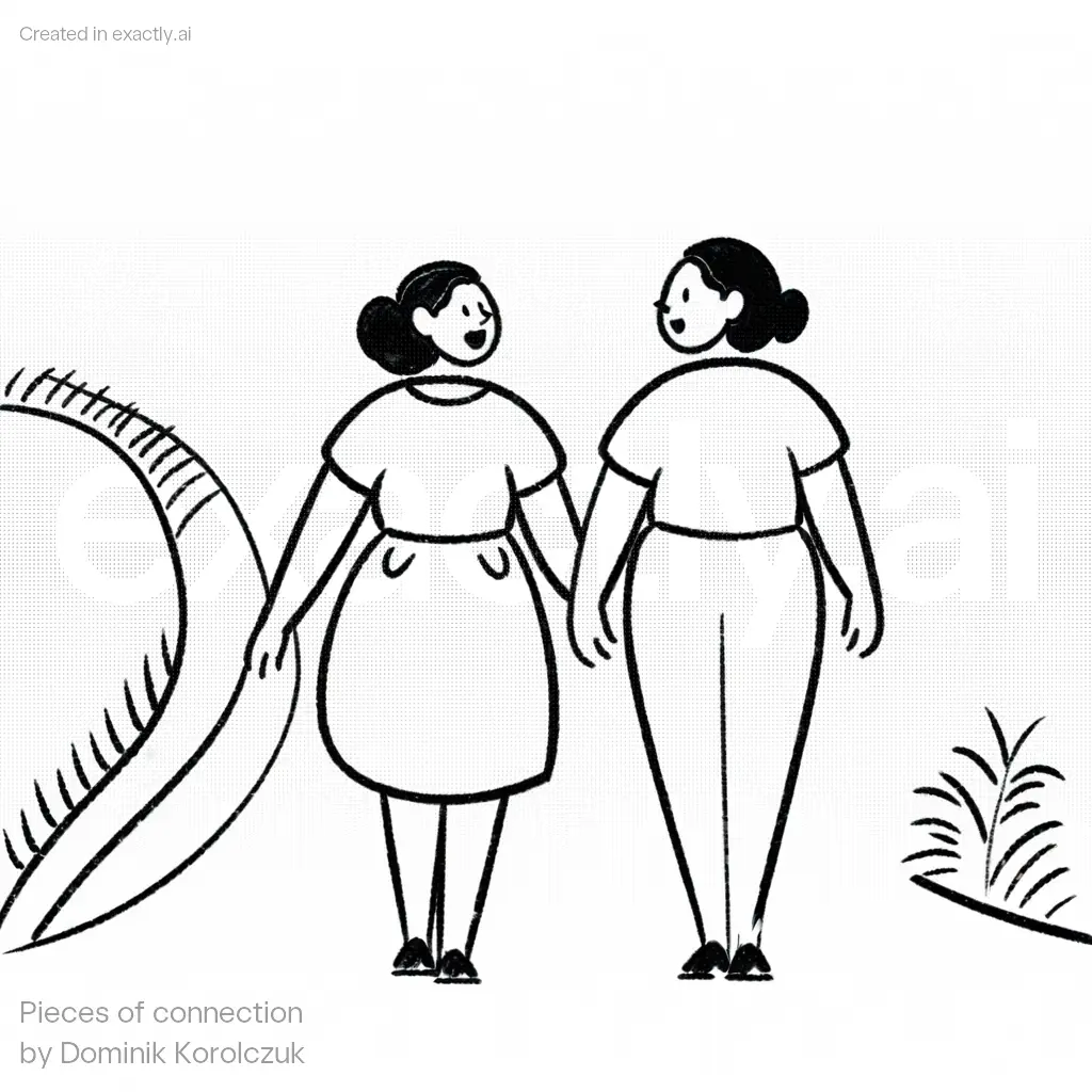 Walking together created with Pieces of connection by Dominik Korolczuk