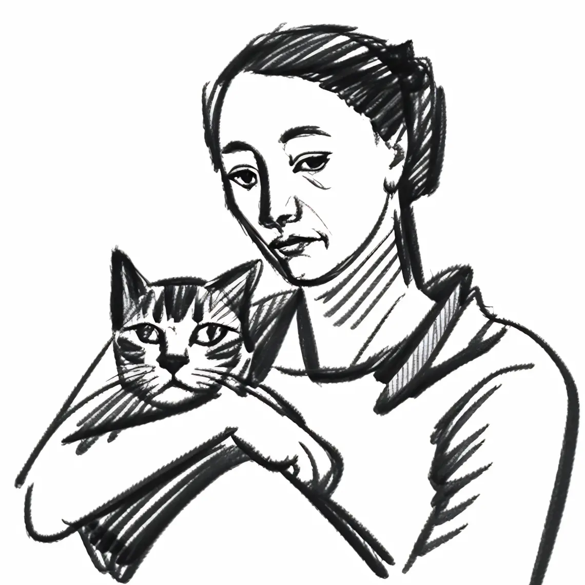 Example of image generated by the "Charcoal sketches" model