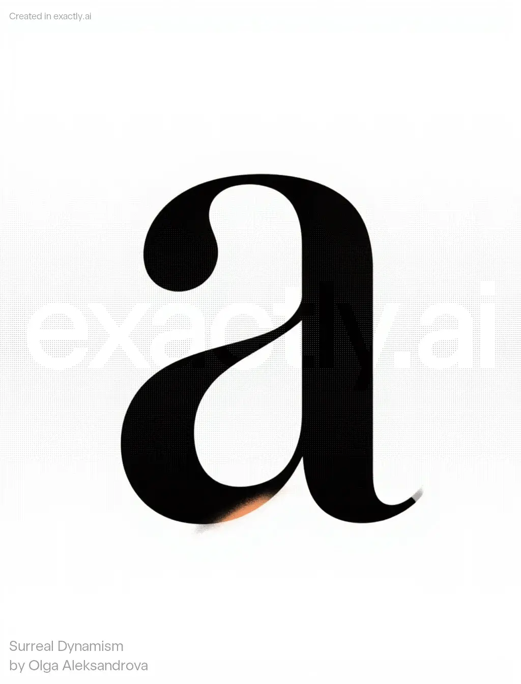 Stylized Letter 'A' created with Surreal Dynamism by Olga Aleksandrova