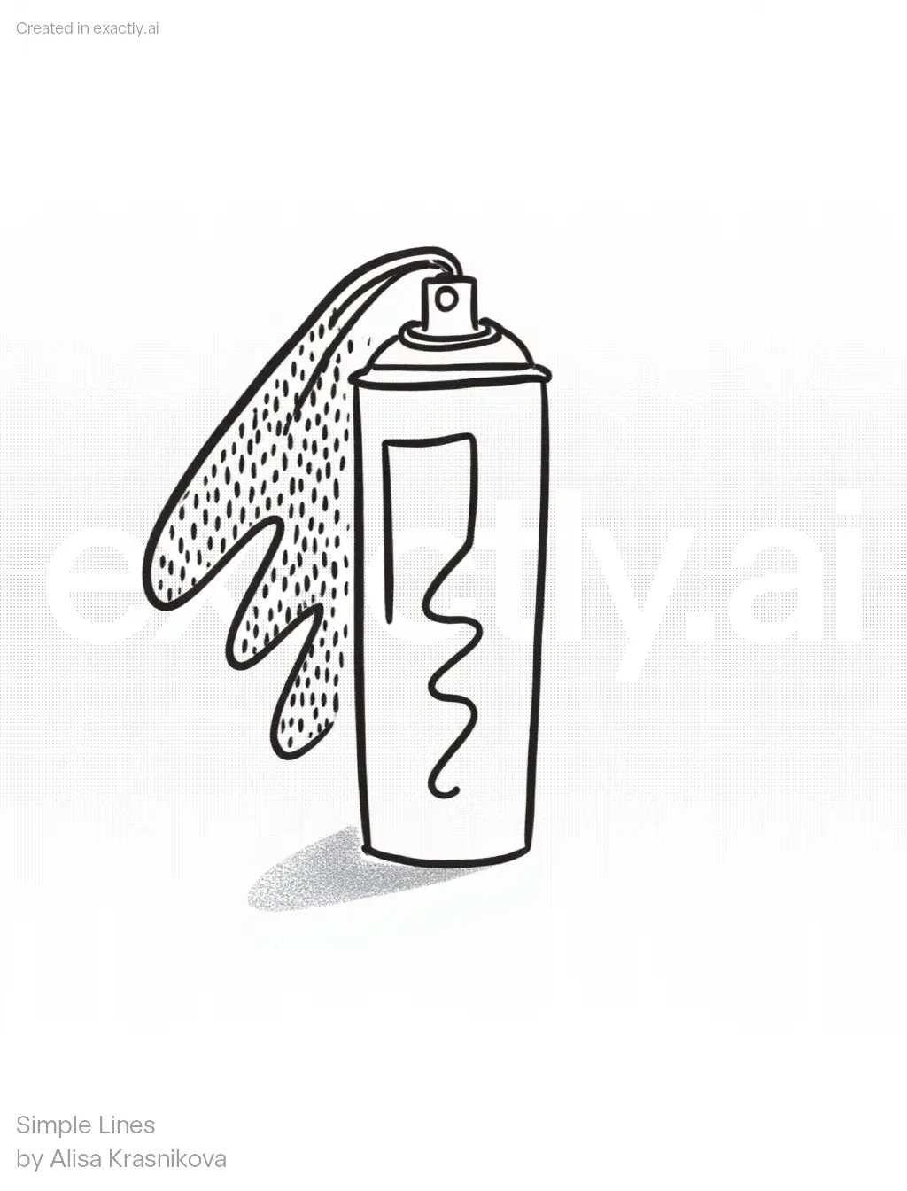 Spray Paint Can created with Simple Lines by Alisa Krasnikova