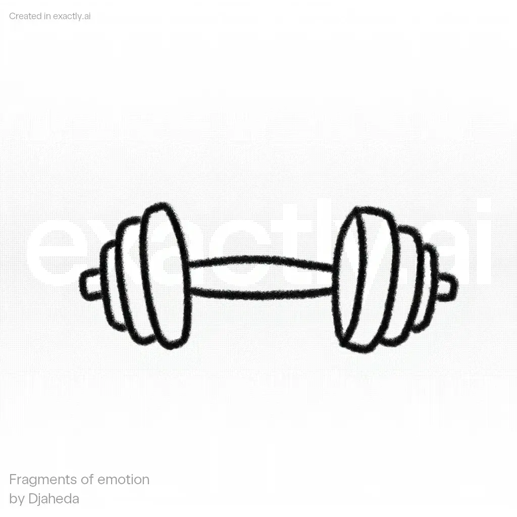 Simple Dumbbell Drawing created with Fragments of emotion by Djaheda
