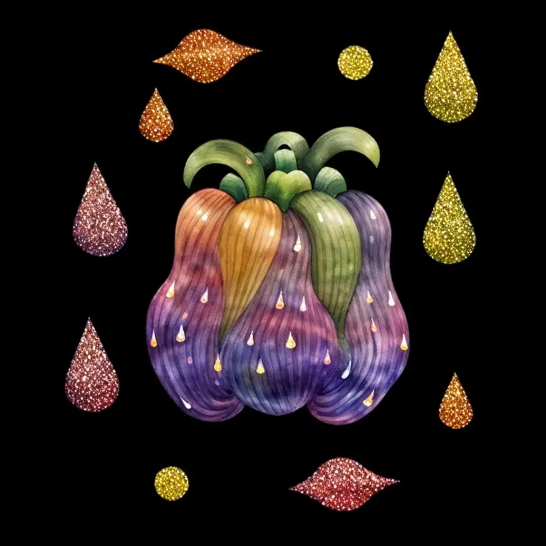 Example of image generated by the "Strange botanical elements" model