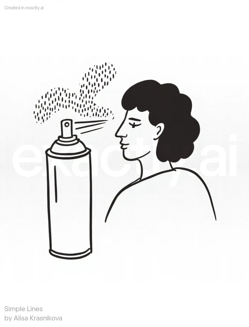 Spray Paint Can created with Simple Lines by Alisa Krasnikova