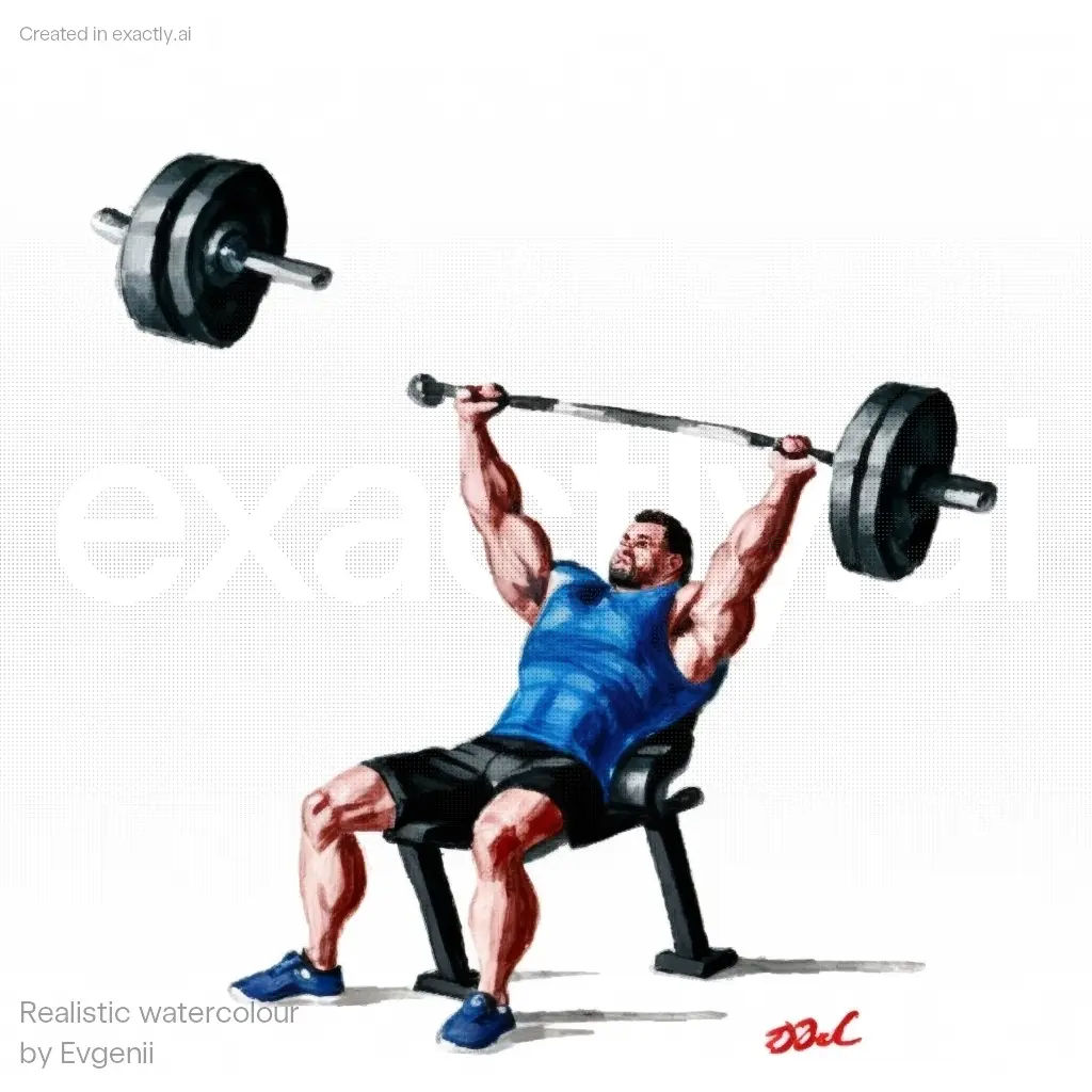 Hamster lifting weights created with Realistic watercolour by Evgenii