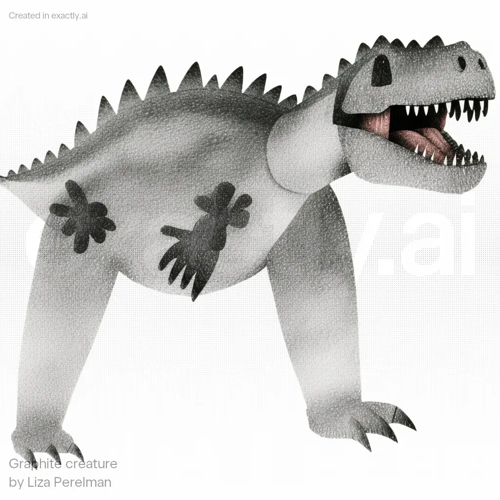 Spinosaurus created with Graphite creature by Liza Perelman
