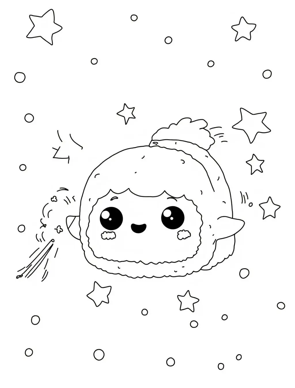 Example of image generated by the "Colouring Pages" model