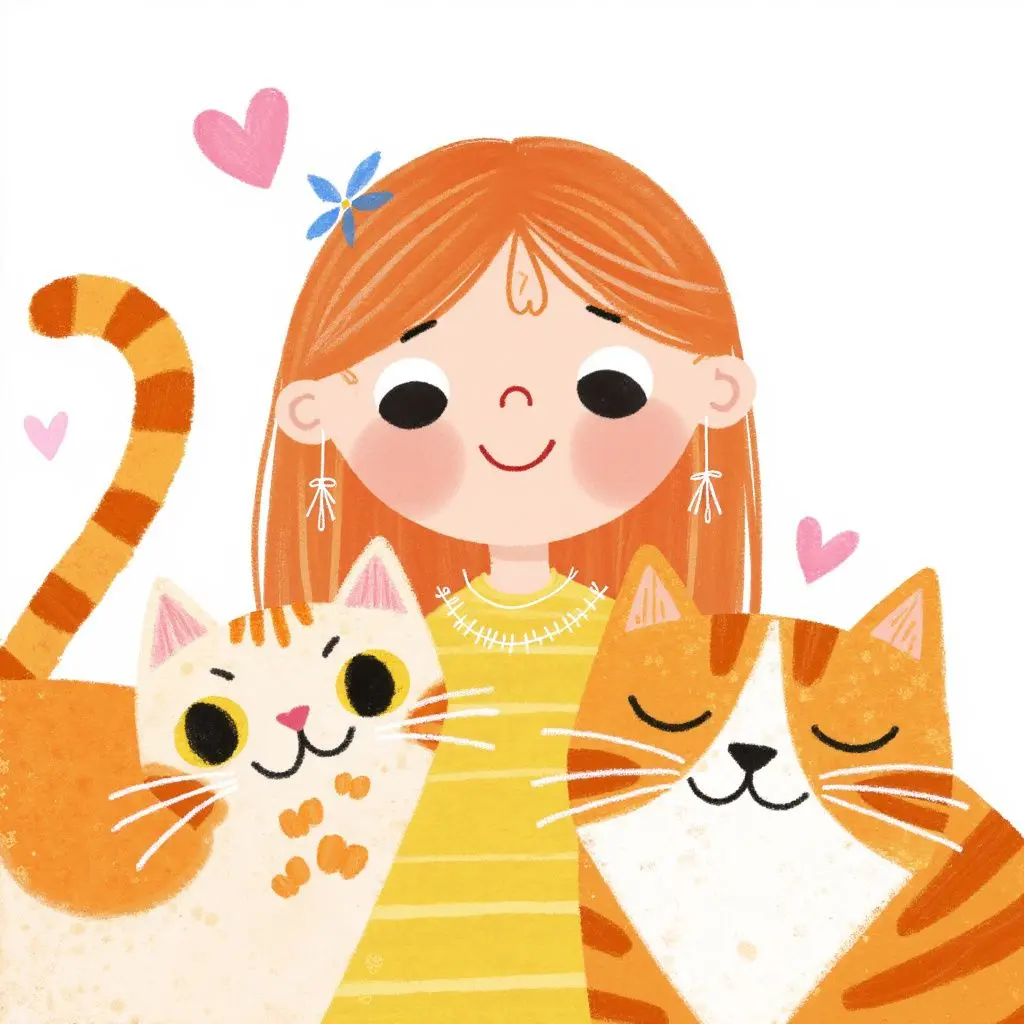 Example of image generated by the "Playful Friends" model