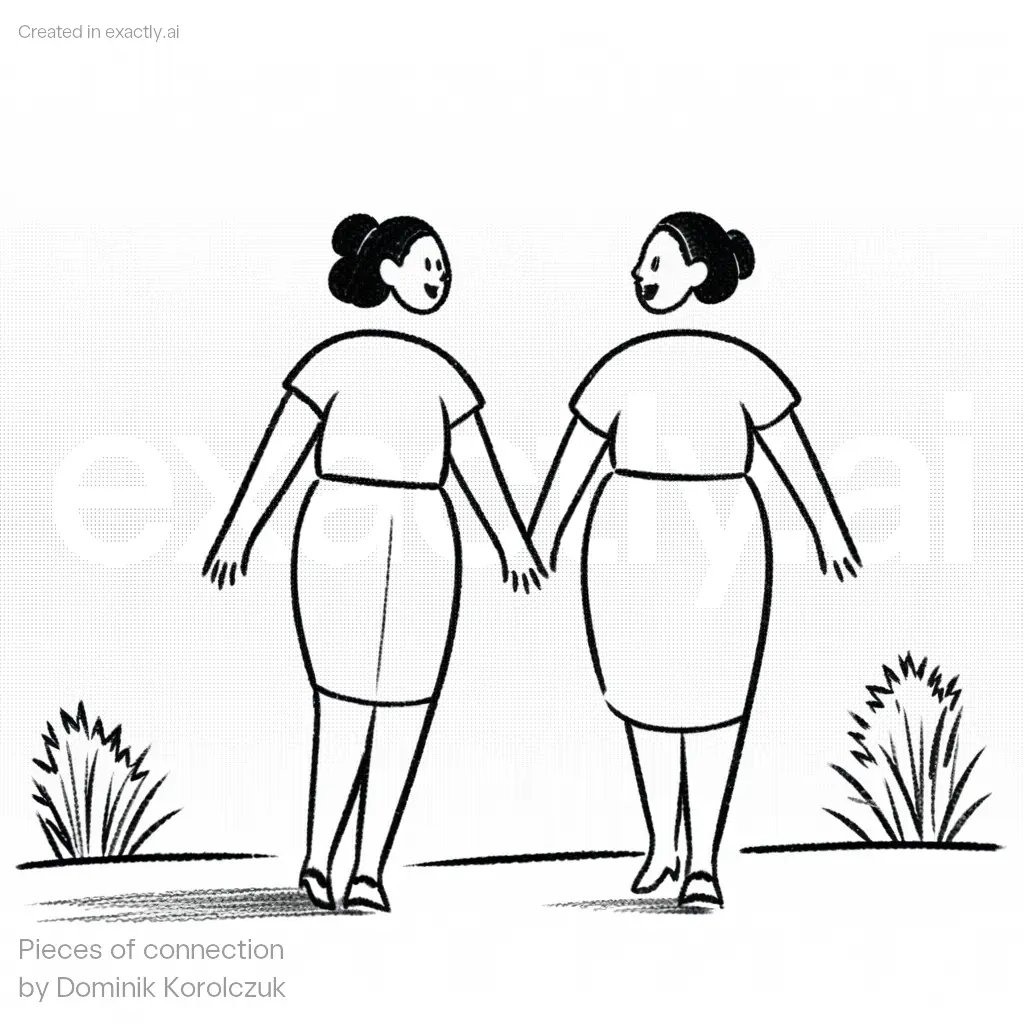 Walking together created with Pieces of connection by Dominik Korolczuk