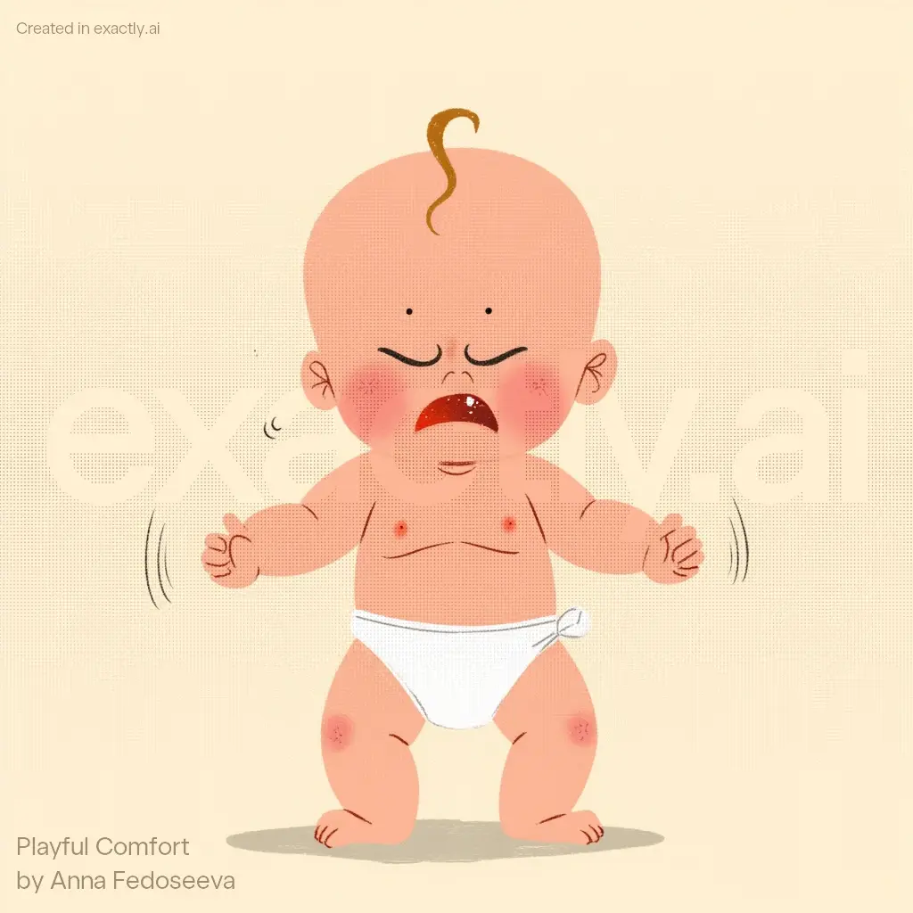 Angry baby created with Playful Comfort by Anna Fedoseeva