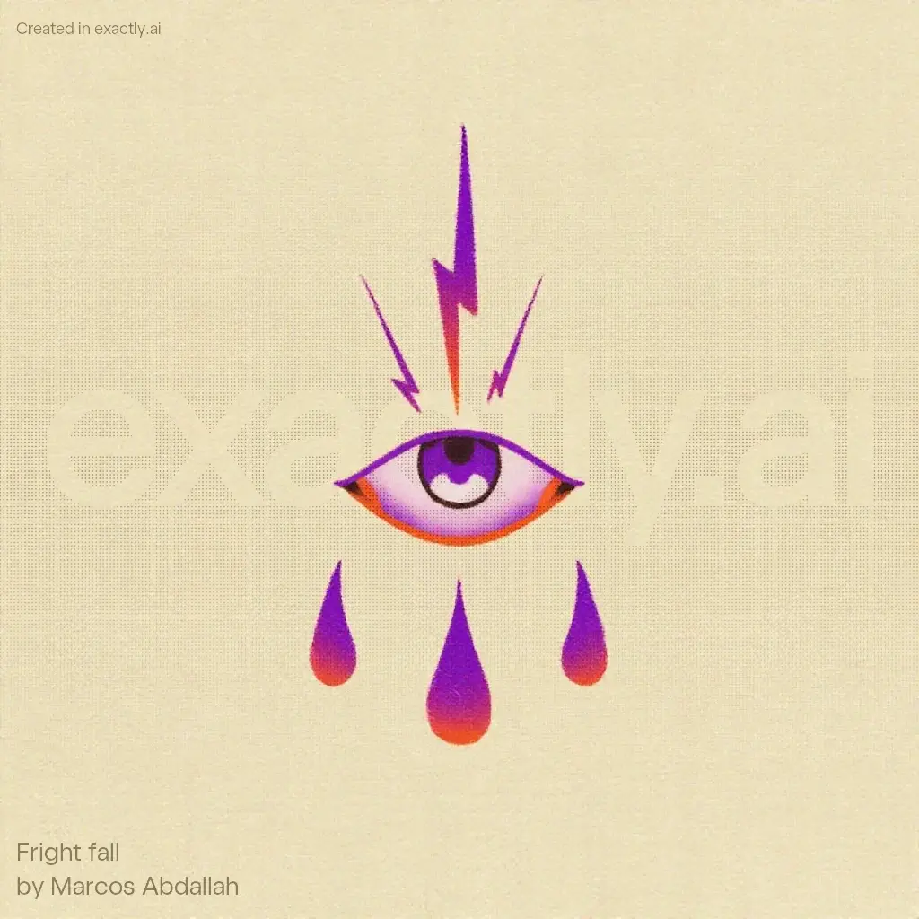 Eye with lightning bolts created with Fright fall by Marcos Abdallah
