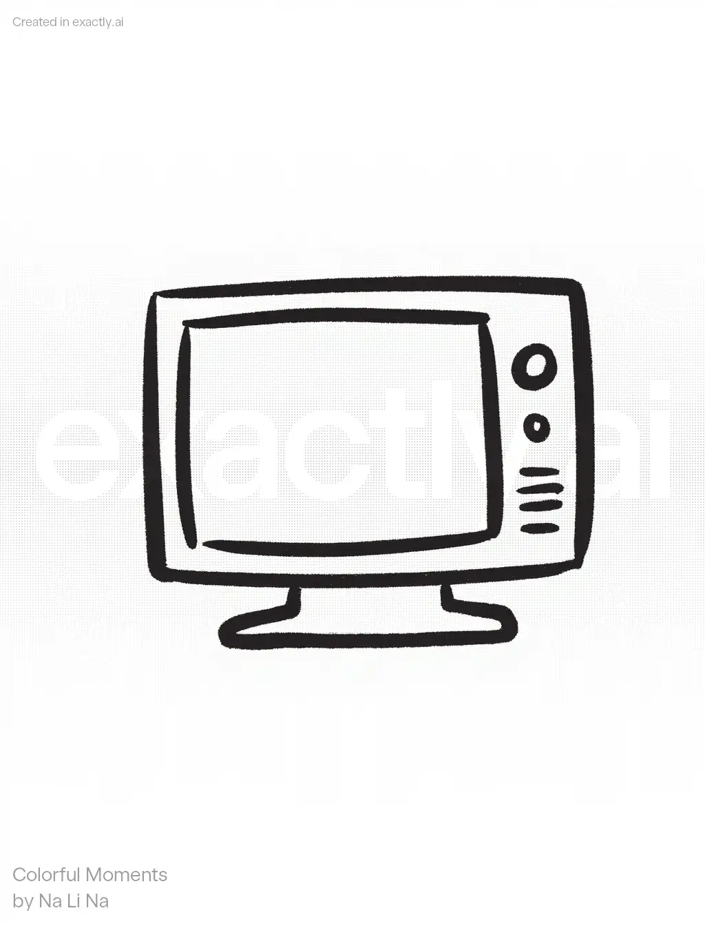 Simple TV Drawing created with Colorful Moments by Na Li Na