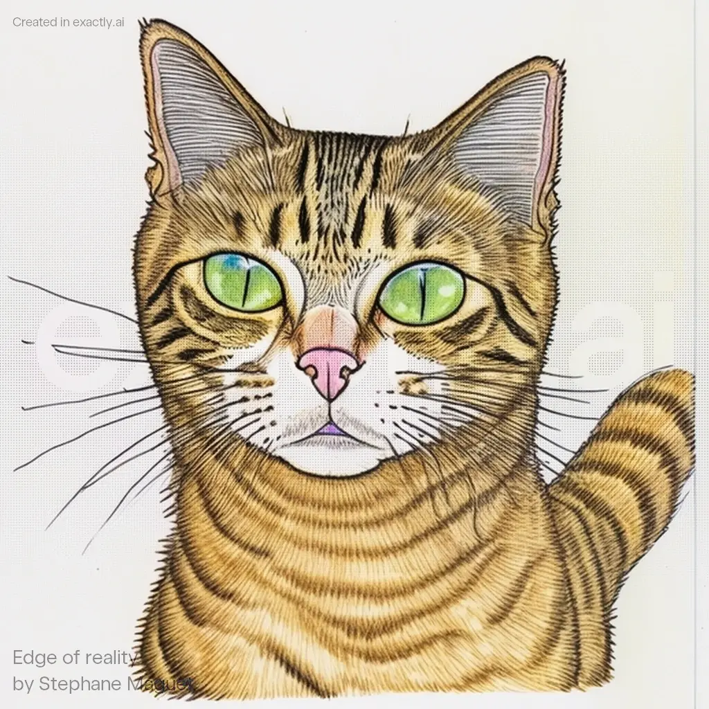 Cat with human face created with Edge of reality by Stephane Maguet