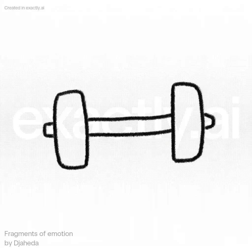 Simple Dumbbell Drawing created with Fragments of emotion by Djaheda