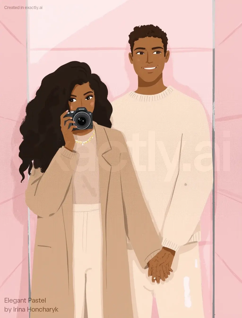 Couple's Mirror Selfie created with Elegant Pastel by Irina Honcharyk