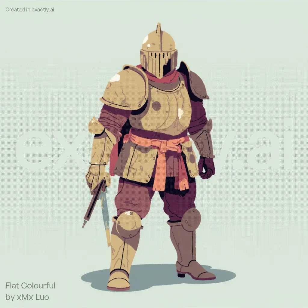 Medieval Knight Armor created with Flat Colourful by xMx Luo