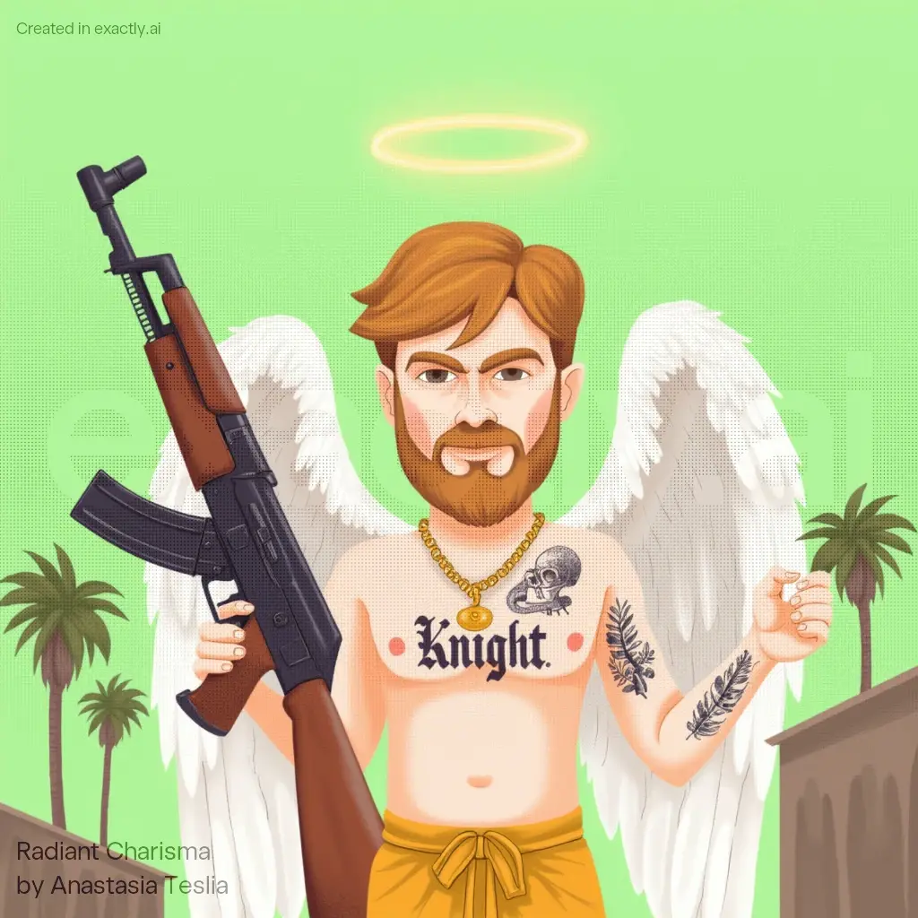 Angel with AK-47 created with Radiant Charisma by Anastasia Teslia