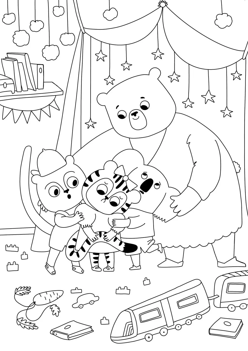 Image from the training dataset for the "Colouring Pages" model