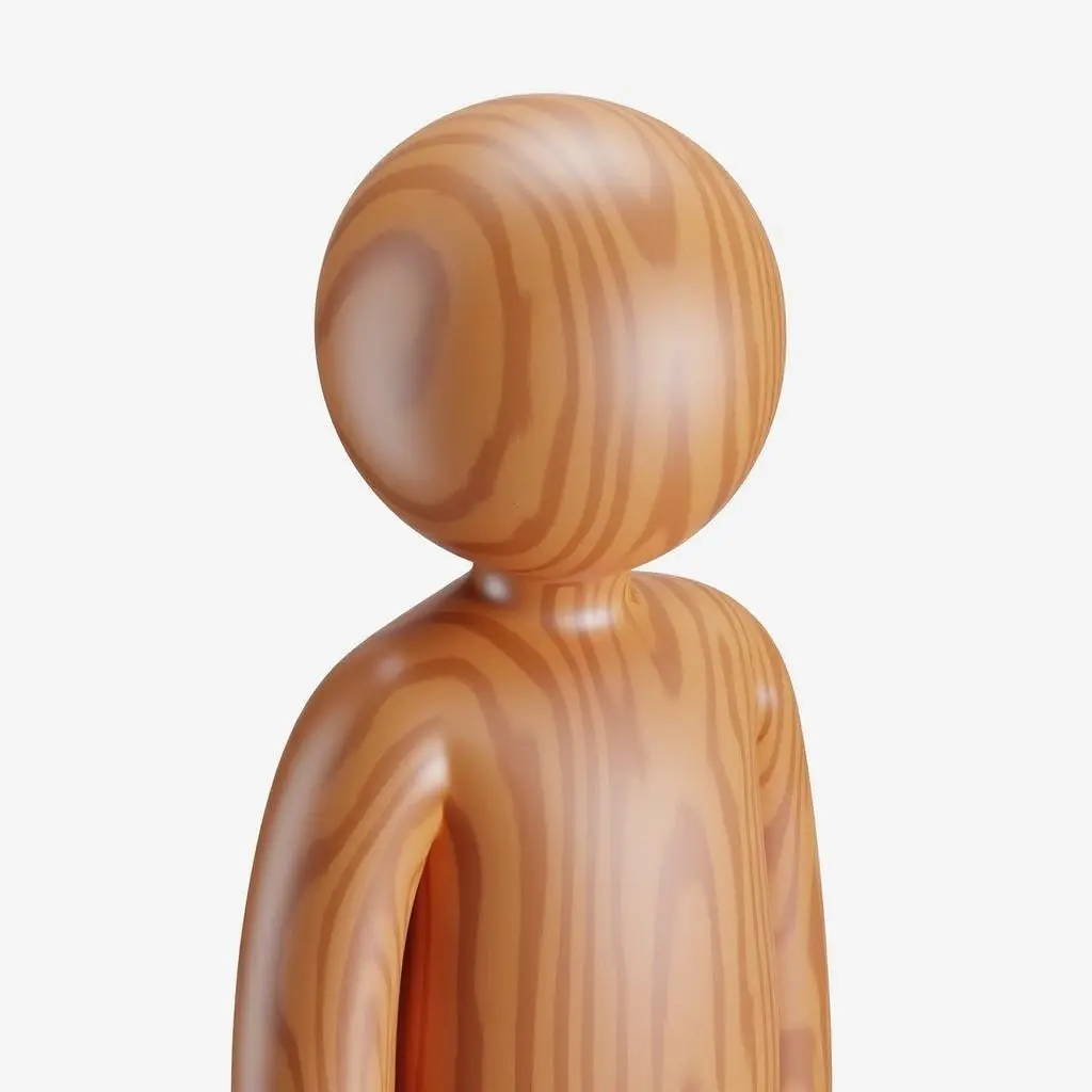 Example of image generated by the "Brass wood 3D icons" model