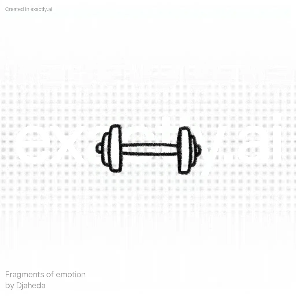 Simple Dumbbell Drawing created with Fragments of emotion by Djaheda