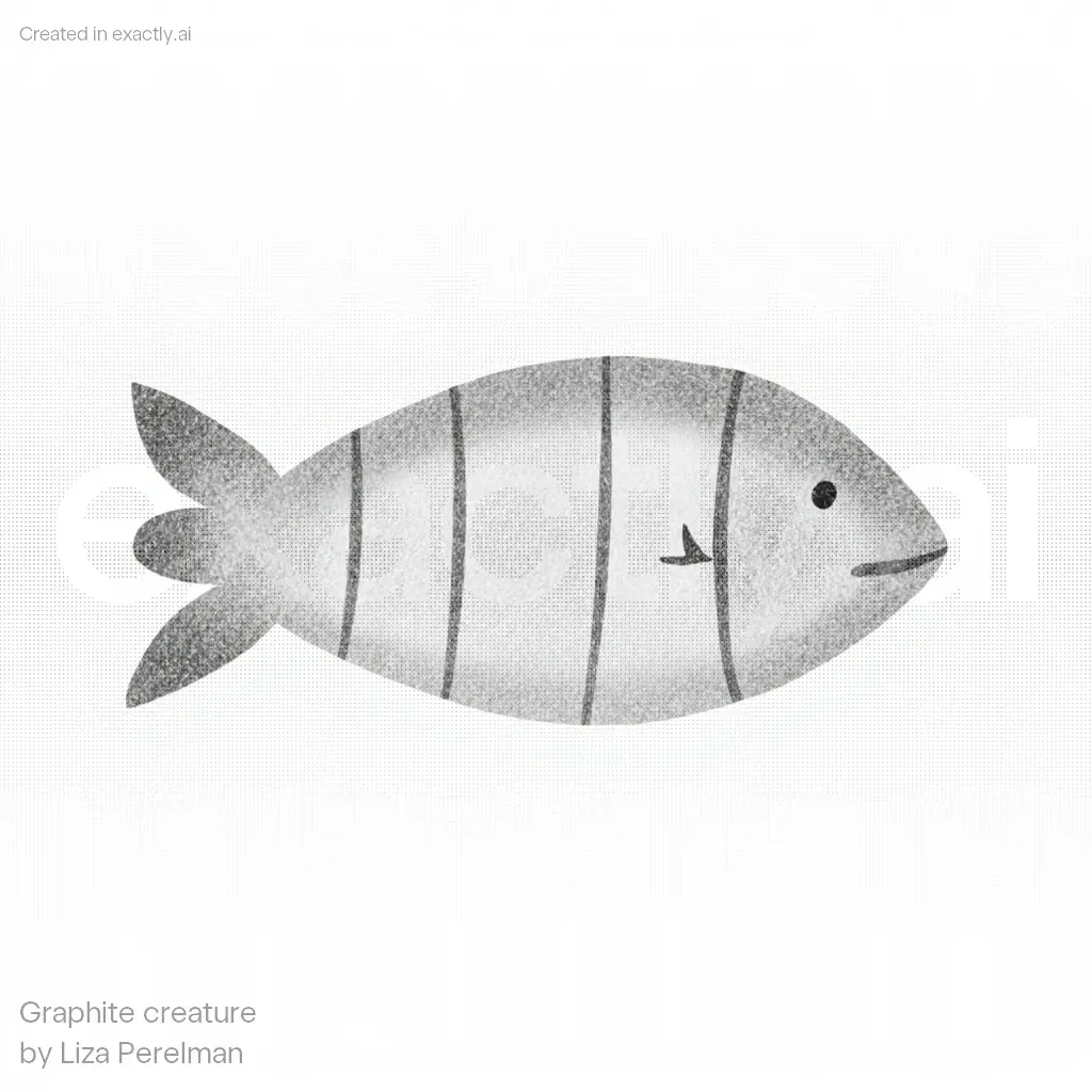 Cute Cartoon Cow created with Graphite creature by Liza Perelman