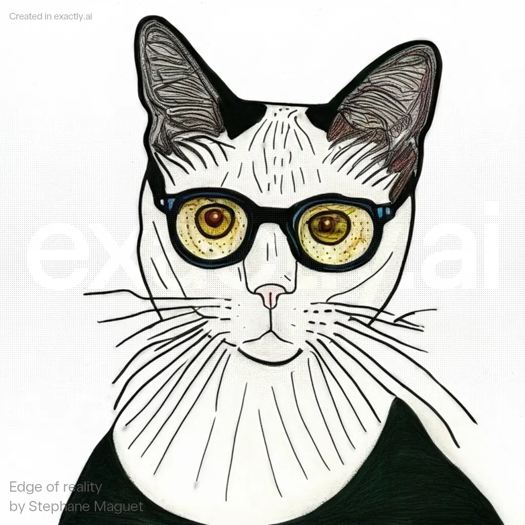 Cat mona lisa created with Edge of reality by Stephane Maguet