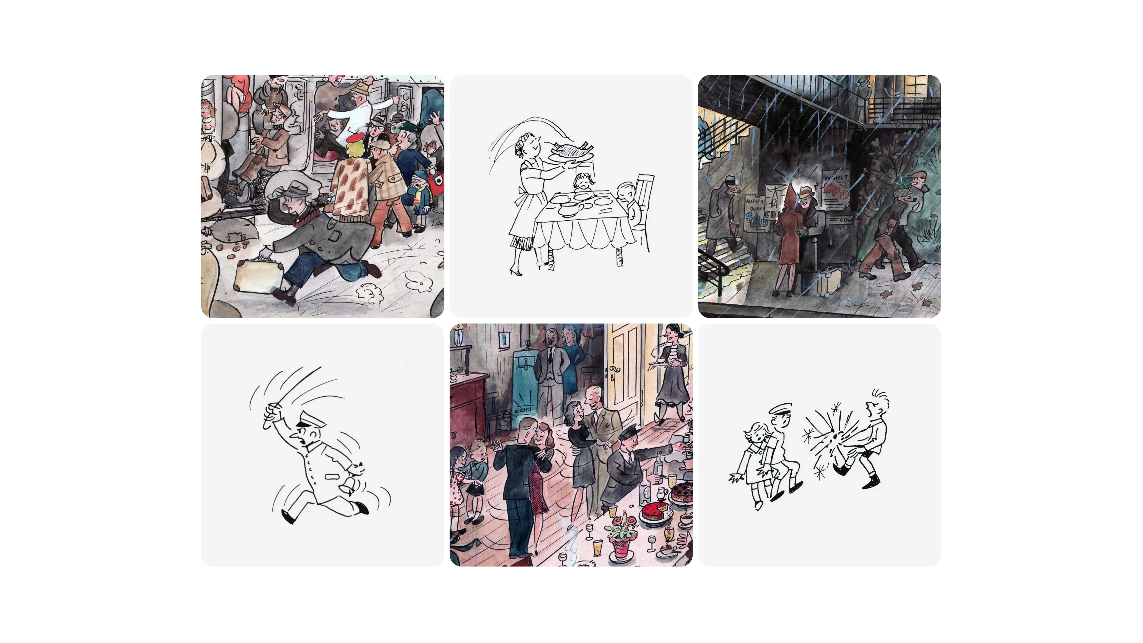 Drawings by Julius Langkusch