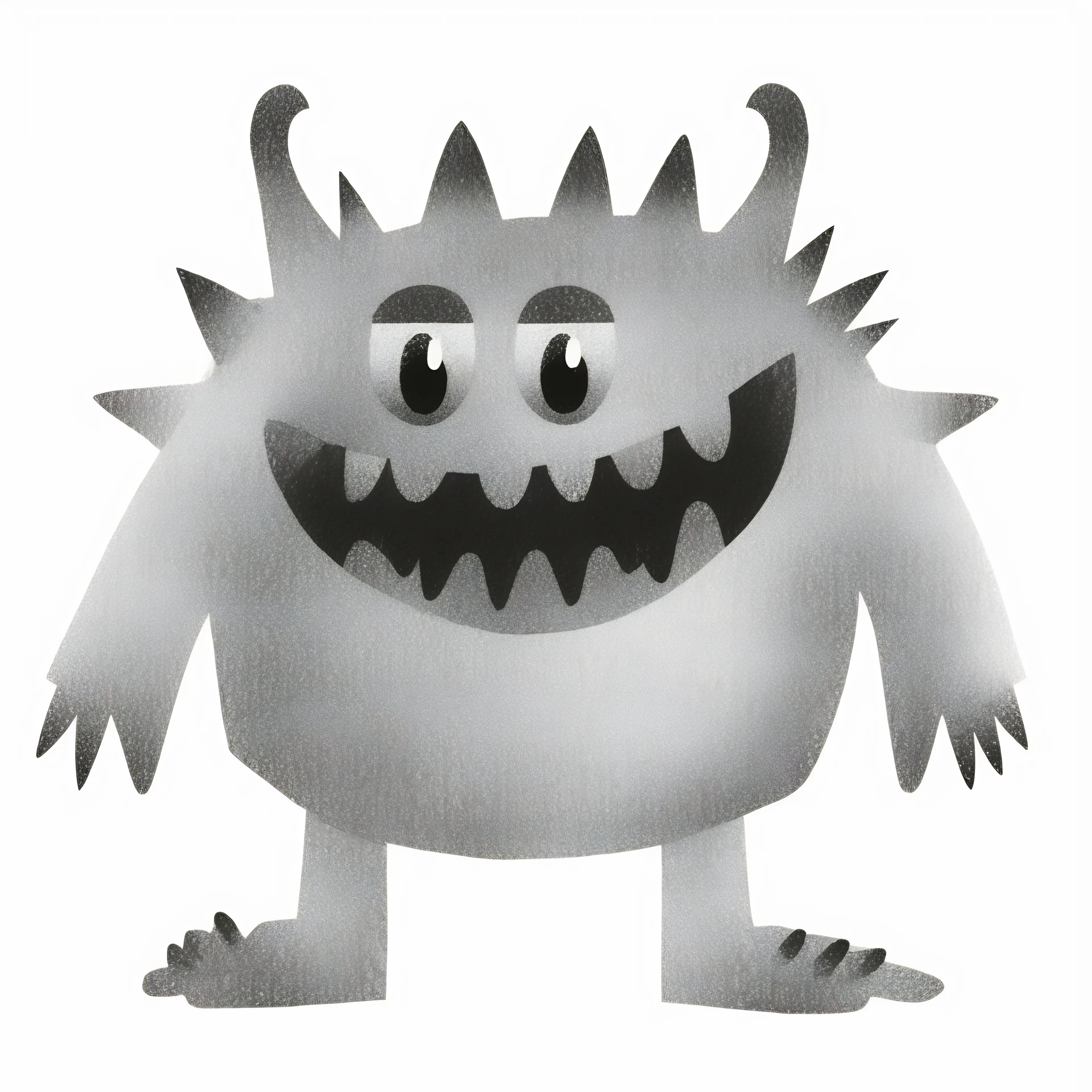 Graphite creature model trained on Liza Perelman artwork, image created in exactly.ai